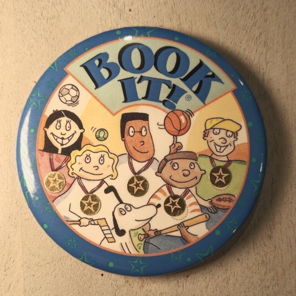 Authentic Vintage 90s Pizza Hut Book It Pin